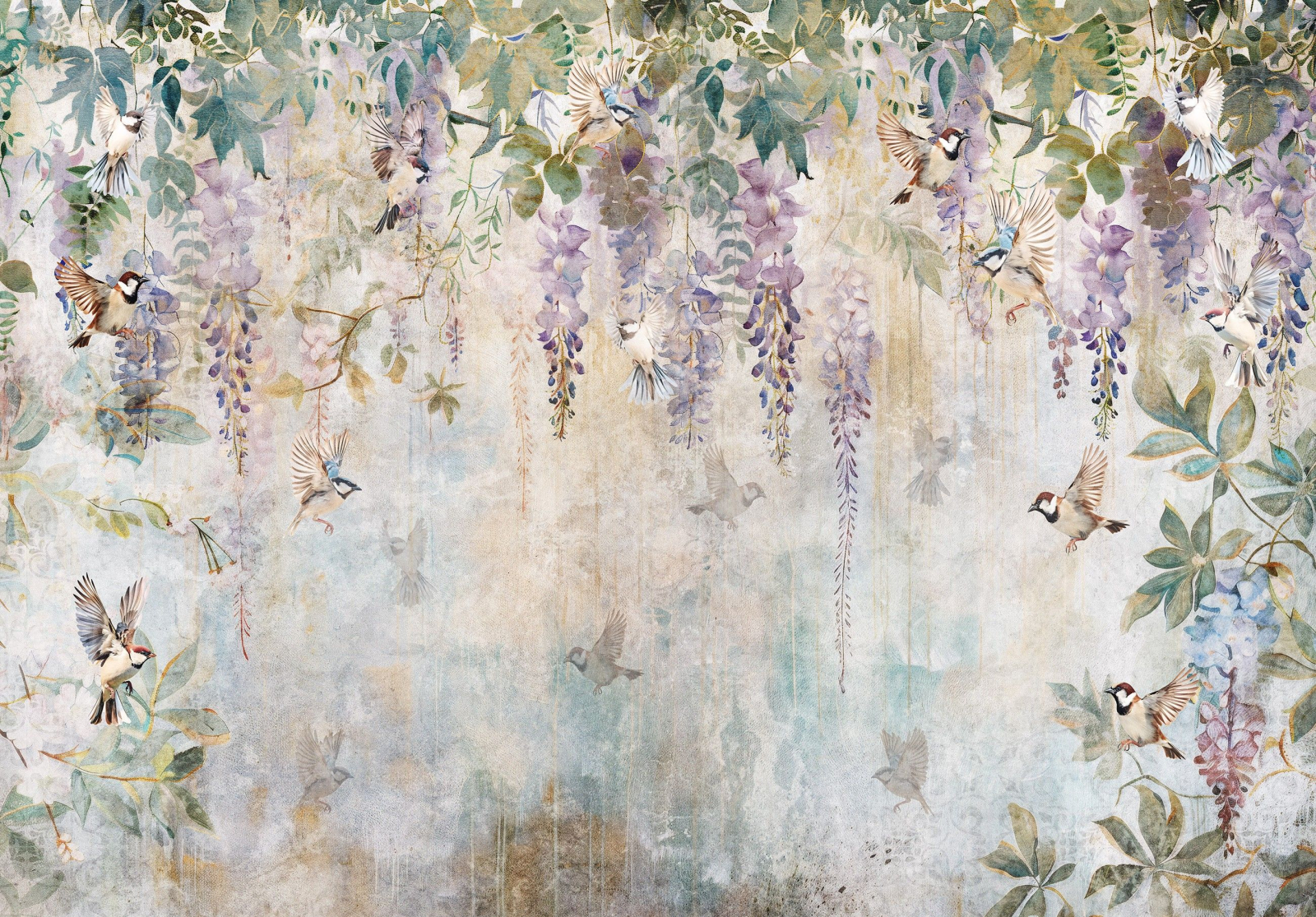 Флис Фототапет FLOWERS художествен стил